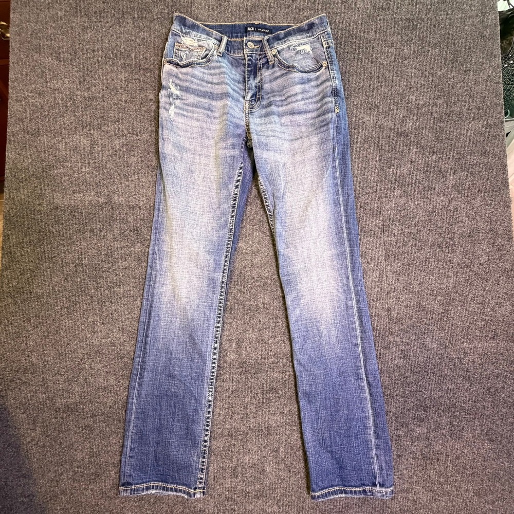 BKE Jake Straight Distressed Jeans Mens 30x34 *28x33* Medium Wash